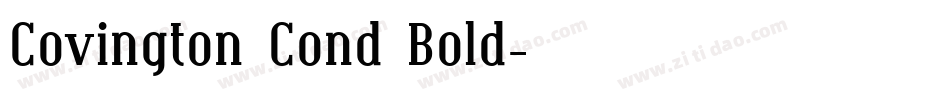 Covington Cond Bold字体转换